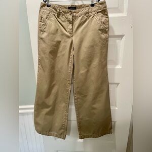 Land’s End Tan Wide-Leg Chinos, Size 8